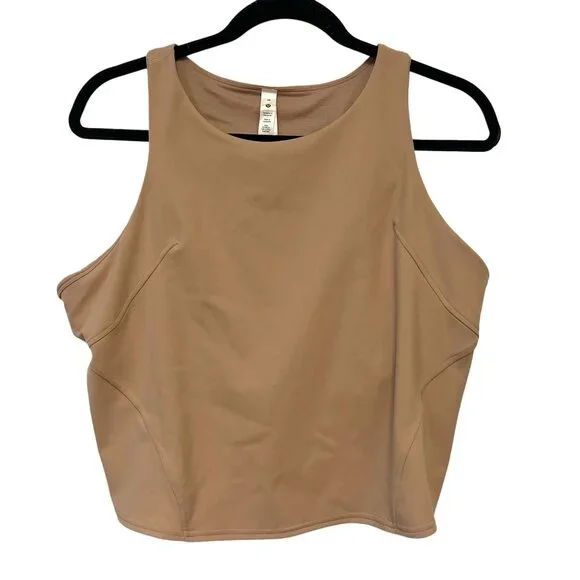 Lululemon Wunder Train Cropped Tank Top Racerback B/C Cup Workout Pullover Sz 20 - Picture 3 of 10